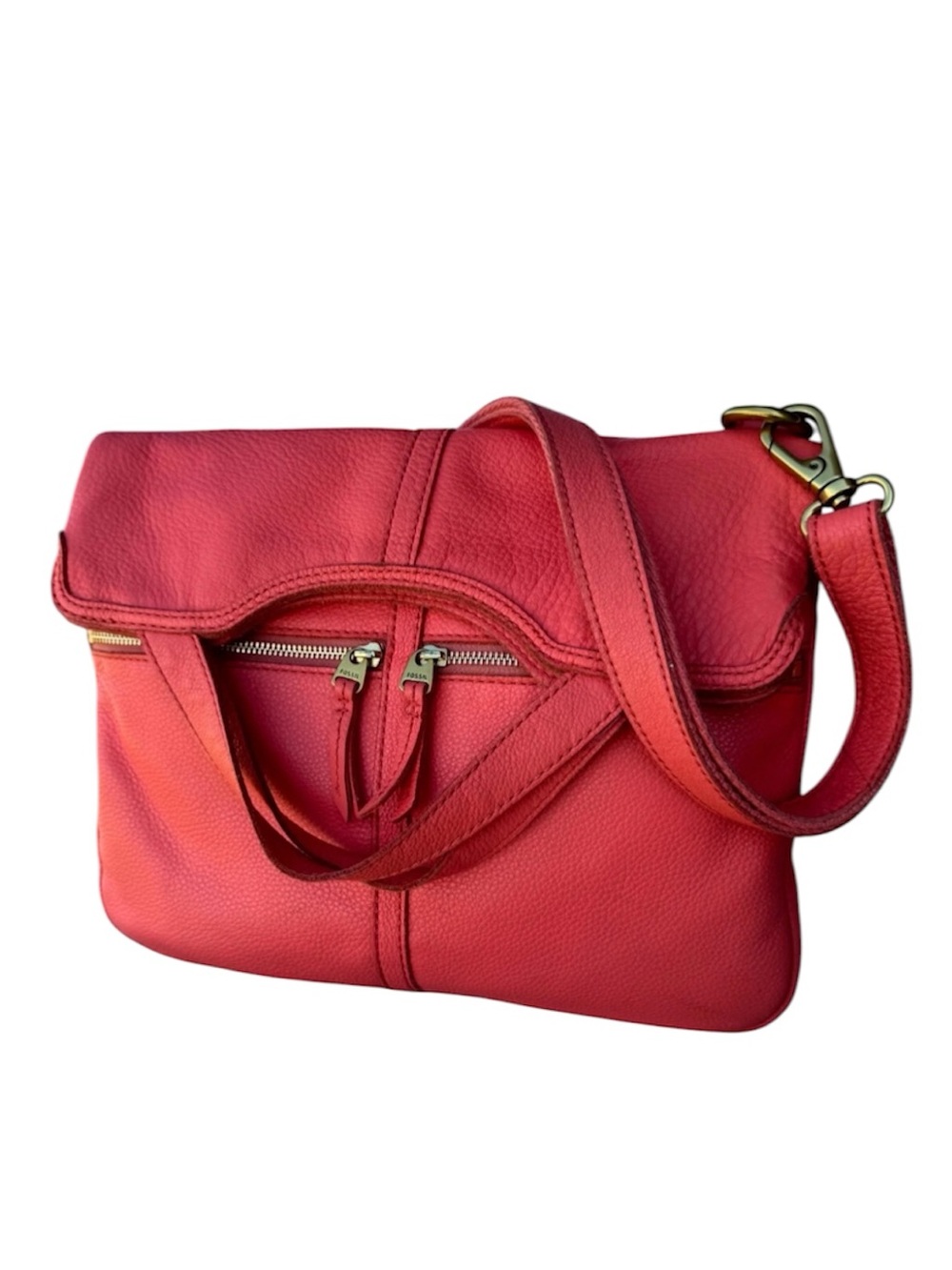 Large Fossil Erin crossbody fold over purse
